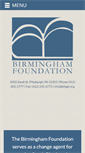 Mobile Screenshot of birminghamfoundation.org