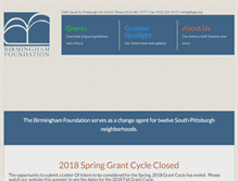 Tablet Screenshot of birminghamfoundation.org